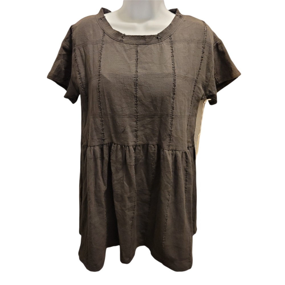 LA Fine Distressed Babydoll Top Dress